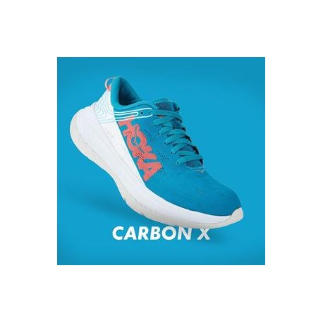 HOKA W CARBON X, CARIBBEAN SEA / WHITE-deportesclaro-CARRERA